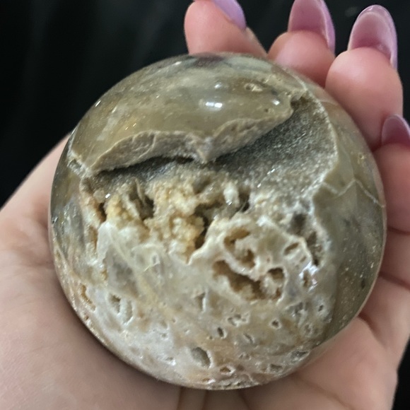 Druzy agate sphere. - Picture 4 of 6